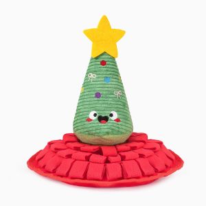 Joyeux Woofmas | Tapis de reniflage en forme de sapin de Noël