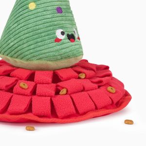 Joyeux Woofmas | Tapis de reniflage en forme de sapin de Noël